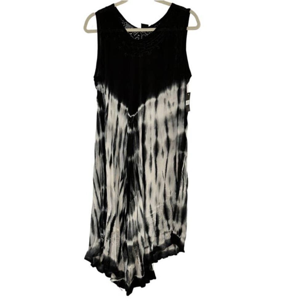 Ana & Kate Black And White Tie Dye Dress One Size Plus